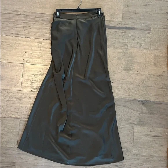 All Saints Alexia gathered dark green Maxi Skirt. Size 2 - Picture 5 of 6